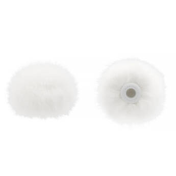 Bubblebee Industries The Windbubble PRO Fur Windscreen for Omni Lavalier Mics (White, Medium, 2-Pack)