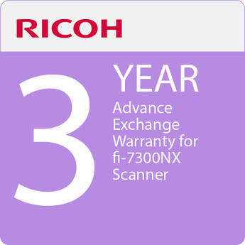 Ricoh 3-Year Advance Exchange Warranty for fi-7300NX Scanner