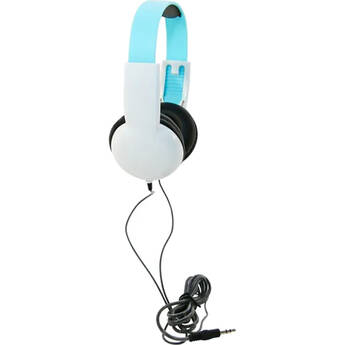 Califone KH-12 WH Pre-K On-Ear Headphones with 3.5mm Plug (Light Blue and White)