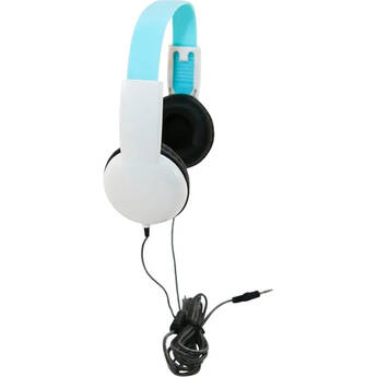 Califone Light Blue and White Pre-K On-Ear Headphones with In-Line Volume Control and 3.5mm Plug (Light Blue and White)