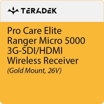 Teradek Pro Care Elite Annual Subscription for Ranger Micro 5000 Receiver (26V Gold Mount)