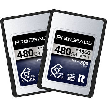 ProGrade Digital 480GB CFexpress 4.0 Type A Iridium Memory Card (2-Pack)