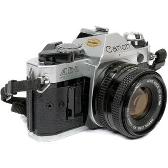 Canon AE-1 Program 35mm SLR Camera with 50mm f/1.8 FD Lens (Refurbished)