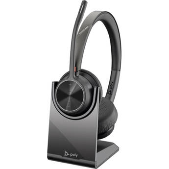 Poly Voyager 4320 Bluetooth Stereo Headset with BT700 USB-A Dongle and Charging Stand