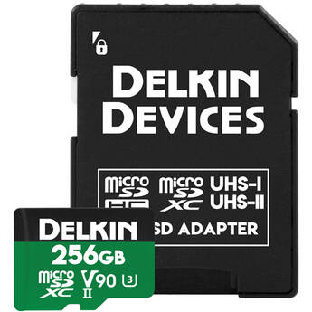 Delkin Devices 256GB POWER UHS-II microSDXC Memory Card with SD Adapter