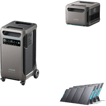 Anker SOLIX F3800 Portable Power Station with Expansion Battery and Three 400W Foldable Solar Panels Kit