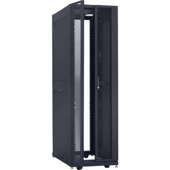 Lowell Manufacturing Data Rack with Doors (45 RU, 42" Deep, Black)