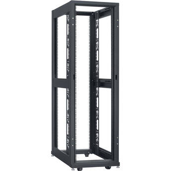 Lowell Manufacturing Open Frame Data Rack (45 RU, 36" Deep, Black)
