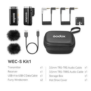 Godox WEC-S Wireless Microphone System for Cameras and Mobile Devices (2.4 GHz)