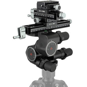 Oben GH3W-15 3-Way Geared Head with 7" and 4" Macro-Focusing-Rail Kit