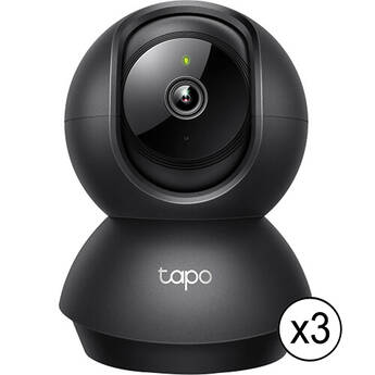 TP-Link Tapo C211 3MP Pan & Tilt Indoor Wi-Fi Security Camera with Night Vision (3-Pack)