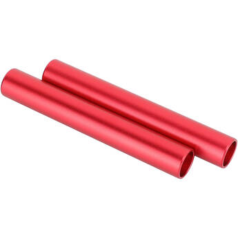 CAMVATE 15mm Aluminum Rod (Red, 3.94", Pair)