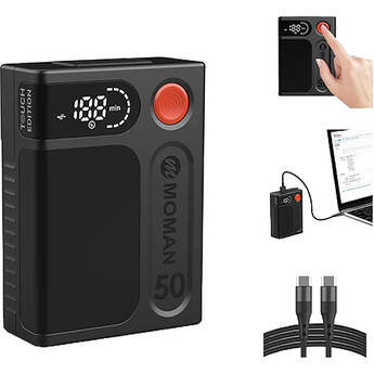 Moman Power 50 Touch Mini V-Mount Lithium-Ion Battery with OLED Display (50Wh)