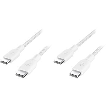 Belkin BoostCharge Braided USB-C Cable (6.6', White, 2-Pack)