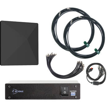 RF Venue Diversity Architectural Antenna & DISTRO5 5-Channel UHF Distribution System Bundle (Black, 470 to 698 MHz)