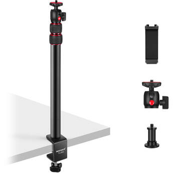 Neewer Metal Desk Mount Stand with Ball Head, 1/4" Screw & Cell Phone Clip