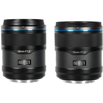 Sirui Sniper 2 Lens Kit with 16mm f/1.2 and 75mm f/1.2 Lens (FUJIFILM X, Black)