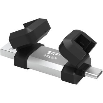 Silicon Power 256GB Mobile C51 USB 3.2 Gen 1 Flash Drive (Silver)