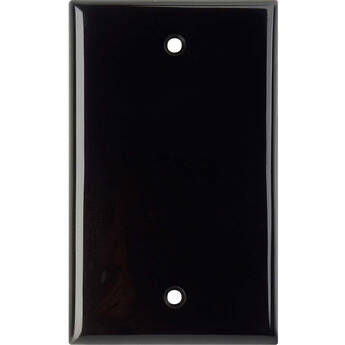 TecNec 1-Gang Blank Wall Plate (Black Lexan)