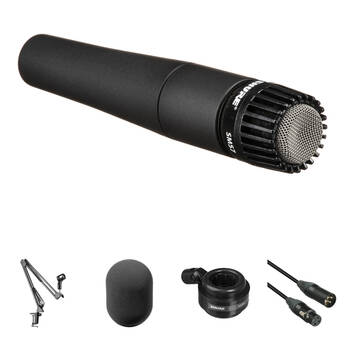 Shure SM57-LC Dynamic Vocal Microphone Broadcaster Kit