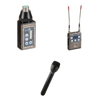 Lectrosonics L Series Camera-Mount Wireless Plug-On Microphone System with RE50B Handheld Mic Kit (B1: 537 to 607 MHz)