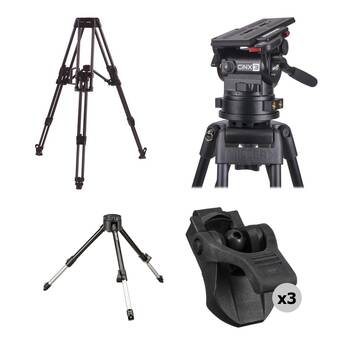 Miller CiNX 3 Fluid Head with ENG Carbon Fiber 2-Stage Heavy-Duty Tripod Kit