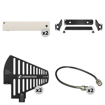 Sennheiser Dual G4 EW-D ASA UHF Active Splitter with Passive Antenna Bundle 6 Kit