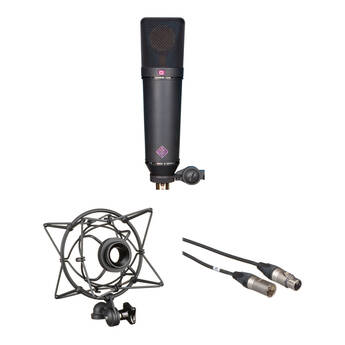 Neumann U 87 Ai MT Large-Diaphragm Multipattern Condenser Microphone Kit with Shockmount and Cable (Black)