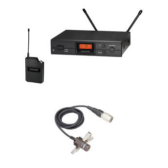 Audio-Technica 2000 Series ATW-2110b Wireless UHF Bodypack System Kit with Cardioid Lavalier Microphone (487 to 506 MHz)