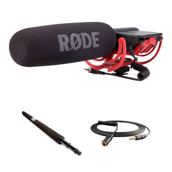 RODE VideoMic Camera-Mount Shotgun Microphone Kit with Micro Boompole and Extension Cable