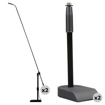 Audix Pair of 50" Carbon Boom Systems with Cardioid Microphones and Pedestal Stand Kit