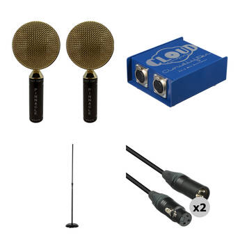Cascade Microphones FAT HEAD Ribbon Mic Matched Stereo Pair Kit with Cloudlifter CL-2 Mic Activator