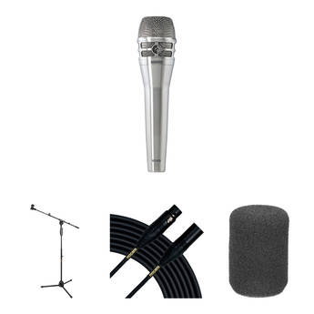 Shure KSM8 Dualdyne Dynamic Handheld Microphone Live Stage Kit (Nickel)