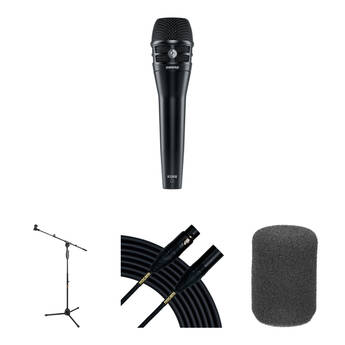 Shure KSM8 Dualdyne Dynamic Handheld Microphone Live Stage Kit (Black)