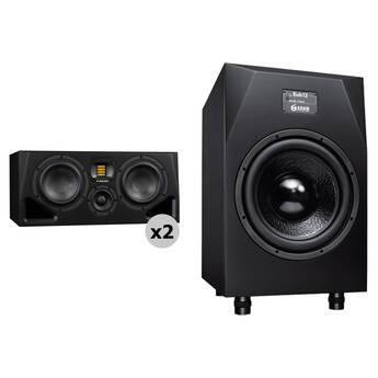 Adam Professional Audio A77H 340W Dual 7" Active 3-Way Midfield Studio Monitor Kit with Sub12 Subwoofer (Pair)