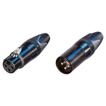 Neutrik XX Bag Series Male and Female XLR Connectors Kit (Black Housing/Silver Contacts)