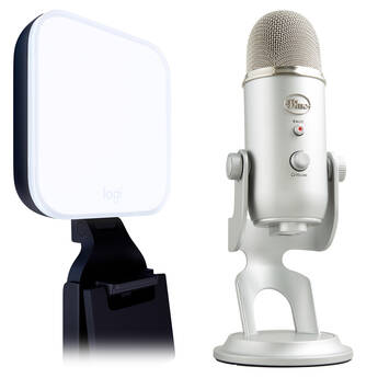 Logitech Litra Glow Premium Light & Blue Yeti Microphone Kit
