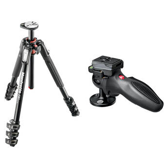 Manfrotto MT190XPRO4 Aluminum Tripod Kit with 324RC2 Joystick Head and Quick Release System