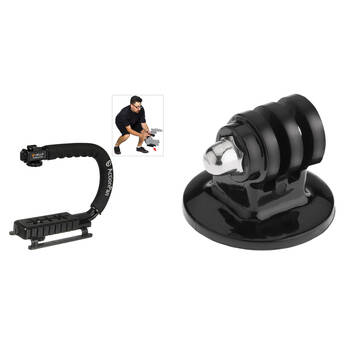 Vello ActionPan Stabilizing Action Grip/Handle with GoPro Mount (Black)