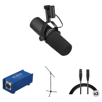 Shure SM7B Microphone Kit with Cloudlifter, Mic Stand, and Mic Cables