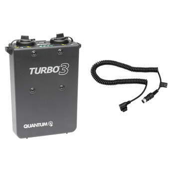 Quantum Instruments Turbo 3 Rechargeable Battery and Cable for Canon Kit