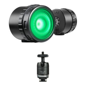 GVM Mini Waterproof RGB LED Light Kit with Shoe Mount Ball Head