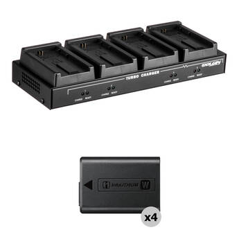 Dolgin Engineering TC40 Charger Kit with 4 Sony NP-FW50 Lithium-Ion Battery Packs