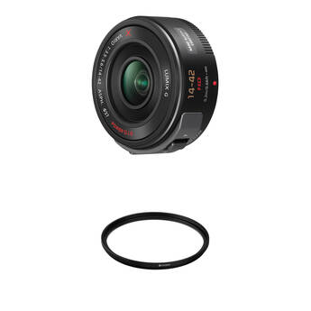 Panasonic LUMIX G X Vario PZ 14-42mm f/3.5-5.6 Power O.I.S. Lens with Filter Kit (Black)