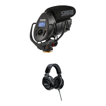 Shure VP83F LensHopper Shotgun Microphone with Integrated Audio Recorder and Headphones Kit