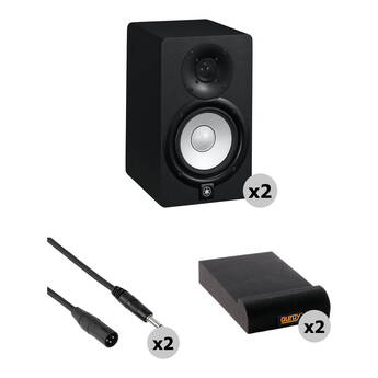 Yamaha HS5 Powered Studio Monitors with Cables and Isolation Pads Kit