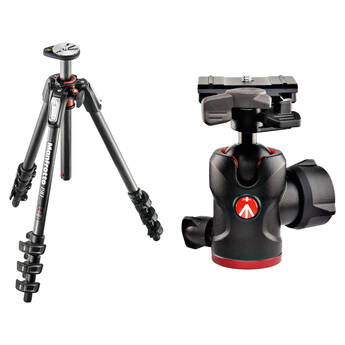 Manfrotto MT190CXPRO4 Carbon Fiber Tripod Kit with 494 Mini Ball Head and RC2 Quick Release System