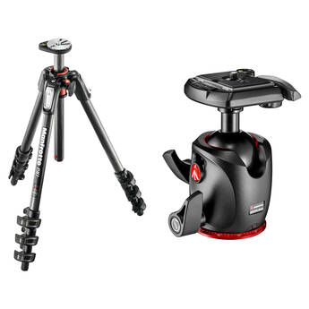 Manfrotto MT190CXPRO4 Carbon Fiber Tripod Kit with MHXPRO-BHQ2 XPRO Ball Head with 200PL Quick Release System