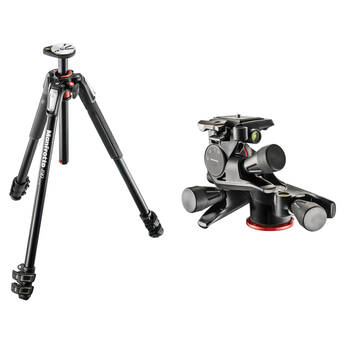 Manfrotto MT190XPRO3 Aluminum Tripod with XPRO Geared 3-Way Pan/Tilt Head Kit