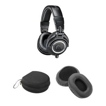 Audio-Technica ATH-M50x Headphones and Case Kit (Black)